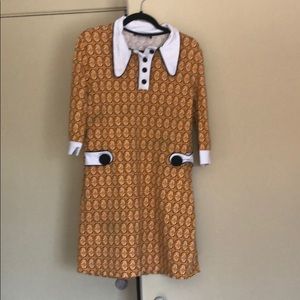 Yellow Geometric Shift Dress